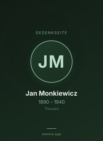 Gedenkportrait von Jan Monkiewicz