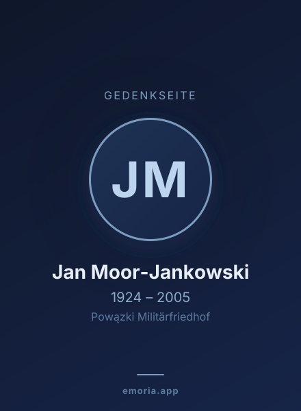 Gedenkportrait von Jan Moor-Jankowski