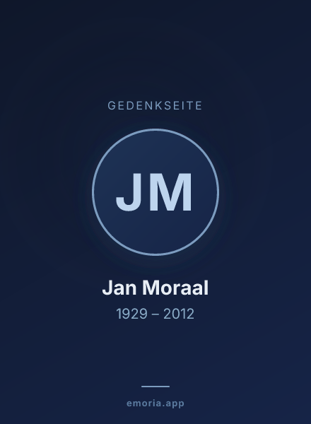 Gedenkportrait von Jan Moraal