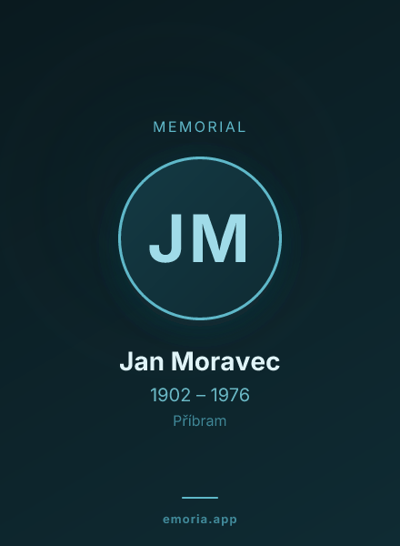 Memorial portrait of Jan Moravec