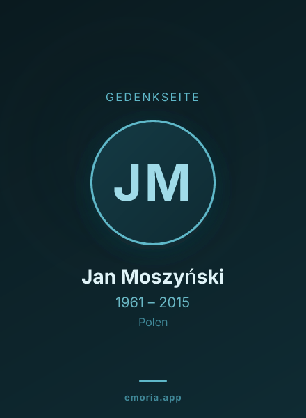 Gedenkportrait von Jan Moszyński