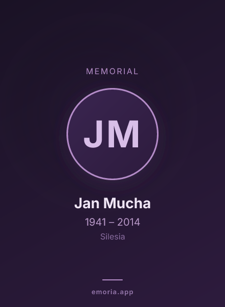 Memorial portrait of Jan Mucha