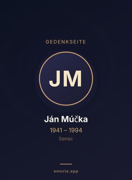 Gedenkportrait von Ján Múčka