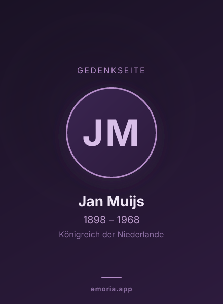 Gedenkportrait von Jan Muijs
