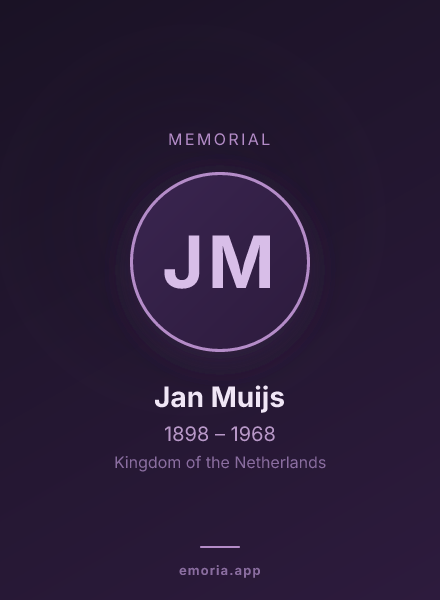 Memorial portrait of Jan Muijs