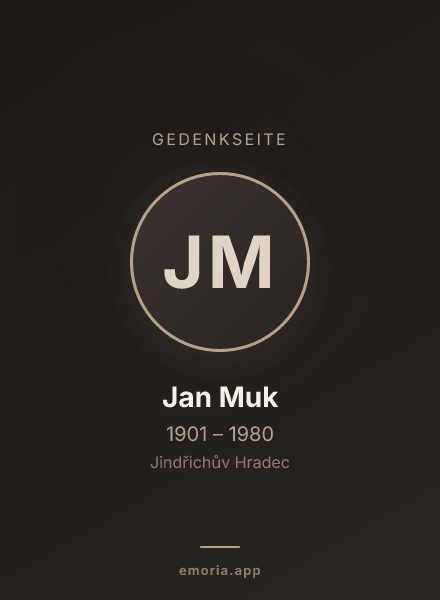 Gedenkportrait von Jan Muk