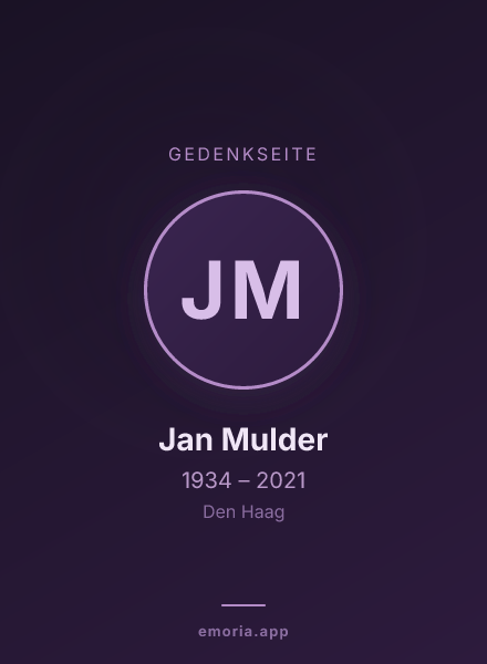 Gedenkportrait von Jan Mulder