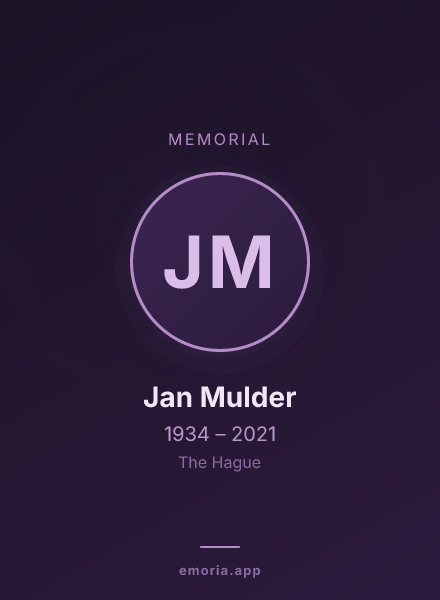 Memorial portrait of Jan Mulder