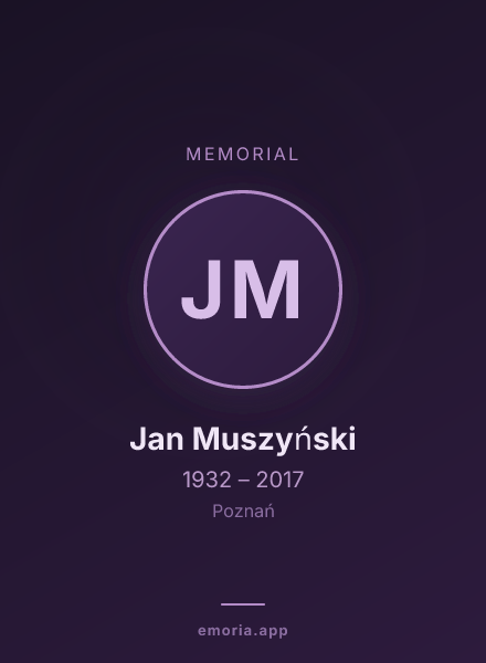 Memorial portrait of Jan Muszyński