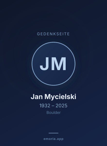 Gedenkportrait von Jan Mycielski