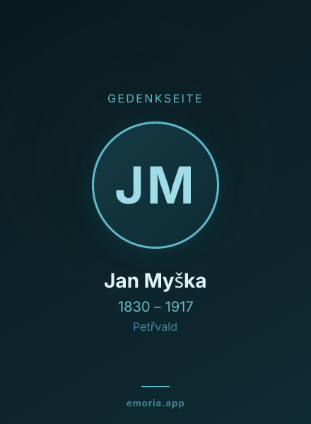 Gedenkportrait von Jan Myška