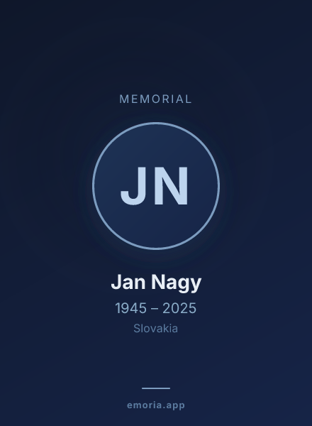 Memorial portrait of Jan Nagy