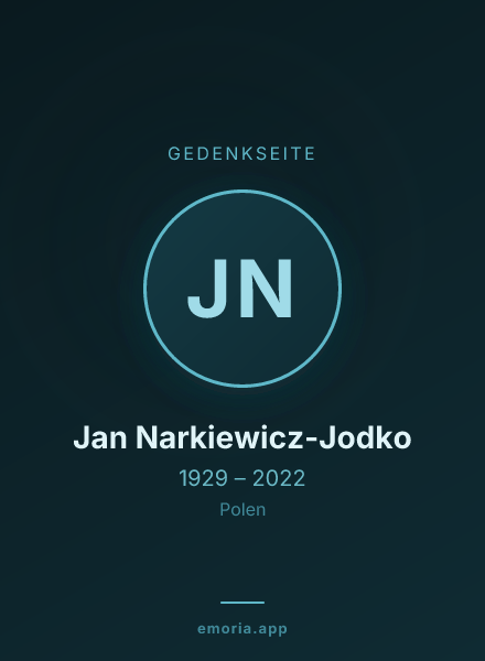 Gedenkportrait von Jan Narkiewicz-Jodko