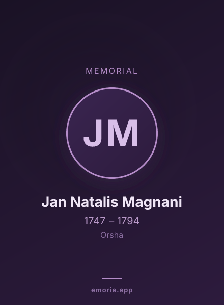 Memorial portrait of Jan Natalis Magnani