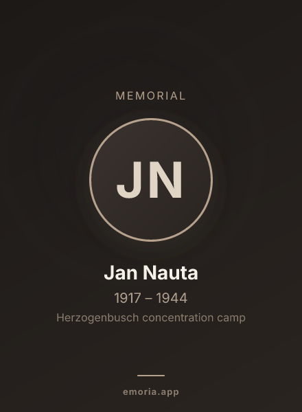 Memorial portrait of Jan Nauta