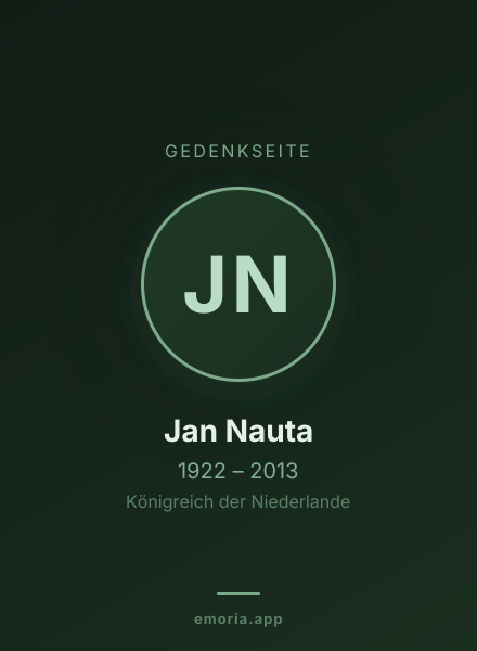Gedenkportrait von Jan Nauta