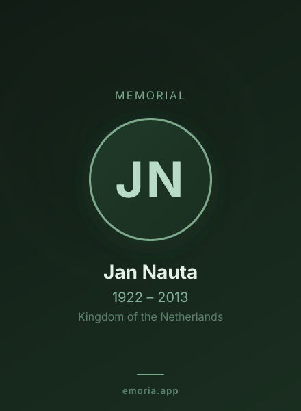 Memorial portrait of Jan Nauta