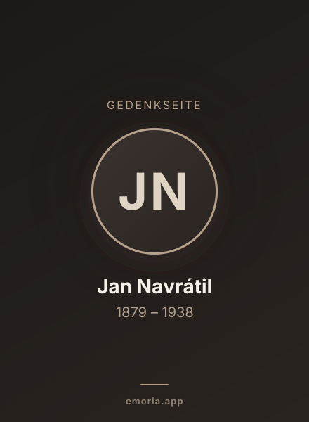 Gedenkportrait von Jan Navrátil