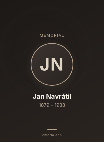 Memorial portrait of Jan Navrátil