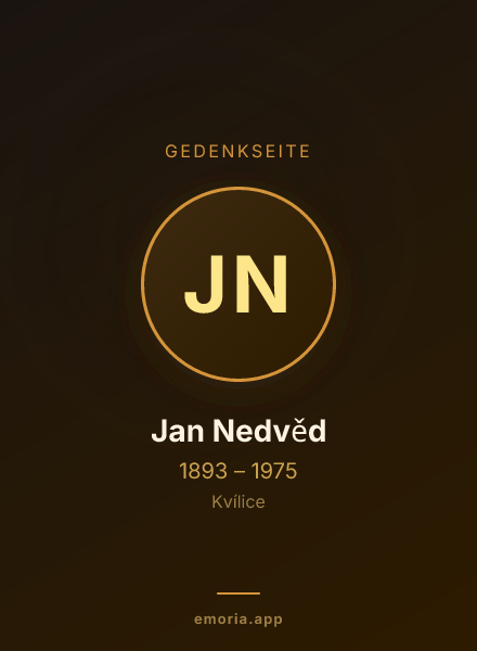 Gedenkportrait von Jan Nedvěd