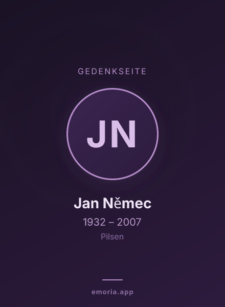 Gedenkportrait von Jan Němec