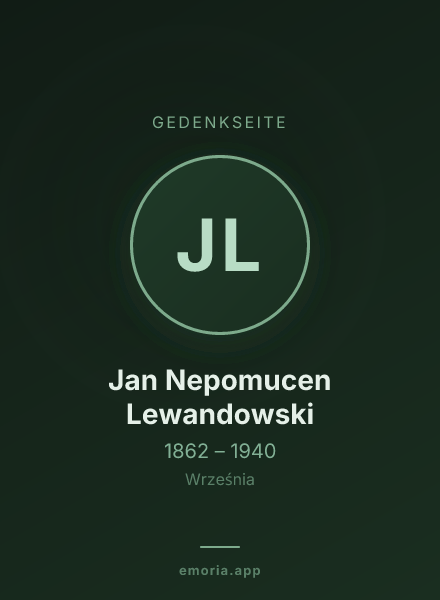 Gedenkportrait von Jan Nepomucen Lewandowski