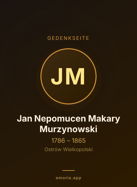 Gedenkportrait von Jan Nepomucen Makary Murzynowski
