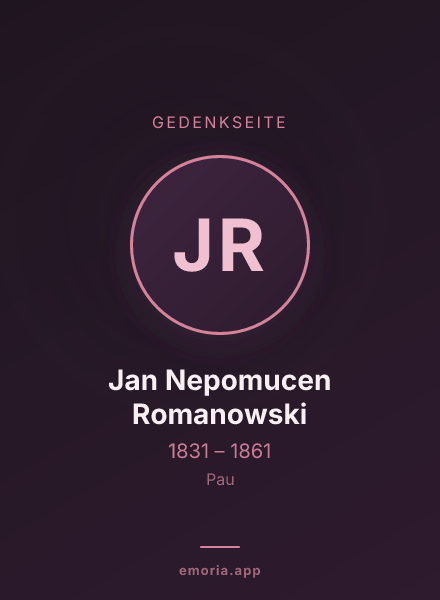 Gedenkportrait von Jan Nepomucen Romanowski