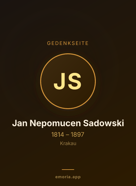 Gedenkportrait von Jan Nepomucen Sadowski