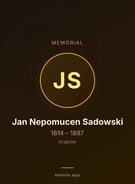 Memorial portrait of Jan Nepomucen Sadowski