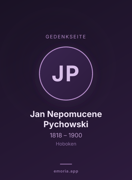 Gedenkportrait von Jan Nepomucene Pychowski