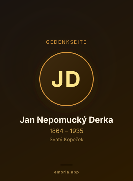 Gedenkportrait von Jan Nepomucký Derka