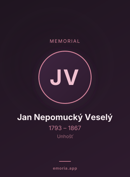 Memorial portrait of Jan Nepomucký Veselý