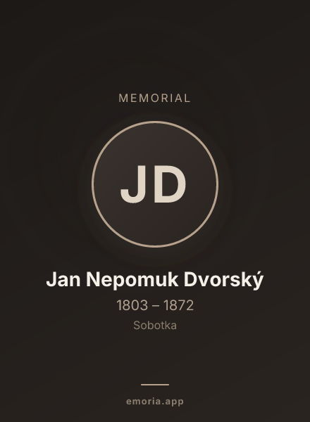 Memorial portrait of Jan Nepomuk Dvorský