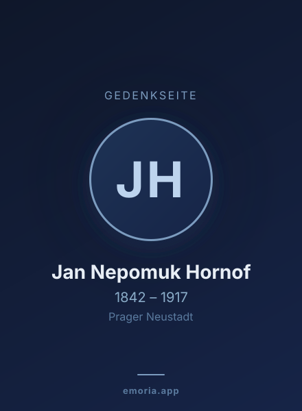 Gedenkportrait von Jan Nepomuk Hornof