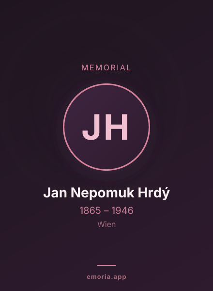 Memorial portrait of Jan Nepomuk Hrdý