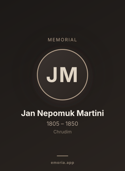 Memorial portrait of Jan Nepomuk Martini