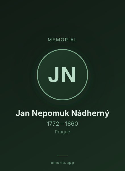 Memorial portrait of Jan Nepomuk Nádherný
