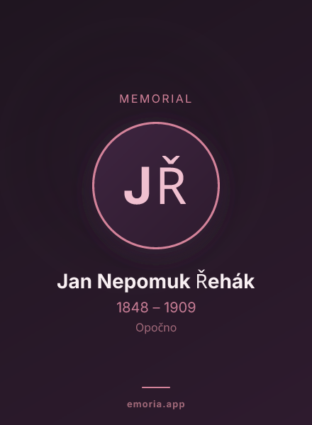 Memorial portrait of Jan Nepomuk Řehák