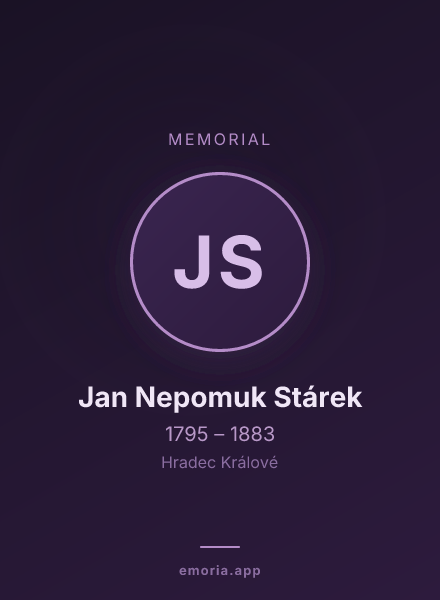 Memorial portrait of Jan Nepomuk Stárek