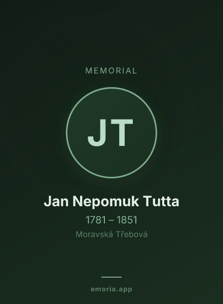Memorial portrait of Jan Nepomuk Tutta