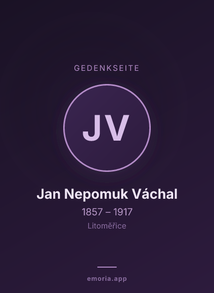 Gedenkportrait von Jan Nepomuk Váchal