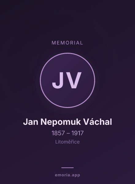 Memorial portrait of Jan Nepomuk Váchal