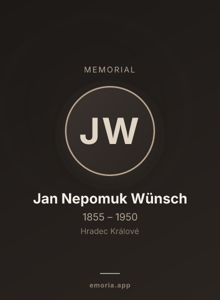 Memorial portrait of Jan Nepomuk Wünsch