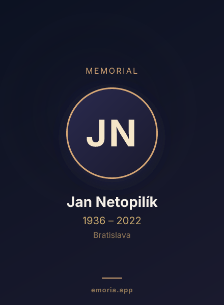 Memorial portrait of Jan Netopilík