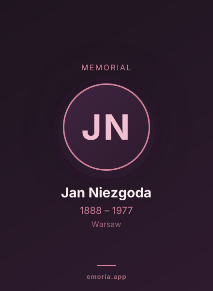Memorial portrait of Jan Niezgoda