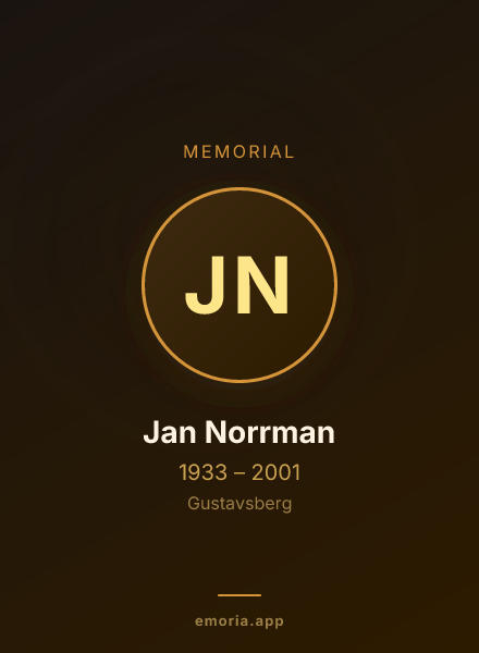 Memorial portrait of Jan Norrman