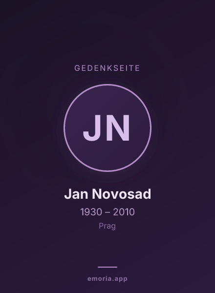 Gedenkportrait von Jan Novosad