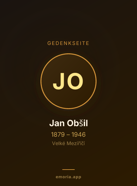 Gedenkportrait von Jan Obšil