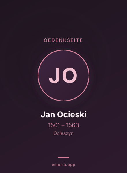 Gedenkportrait von Jan Ocieski